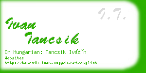 ivan tancsik business card